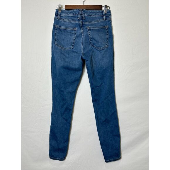 Good American Women's Good Waist High Rise Skinny Jeans Finished Hem Size 8/29 - Picture 3 of 4
